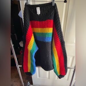 Striped in the front sweater